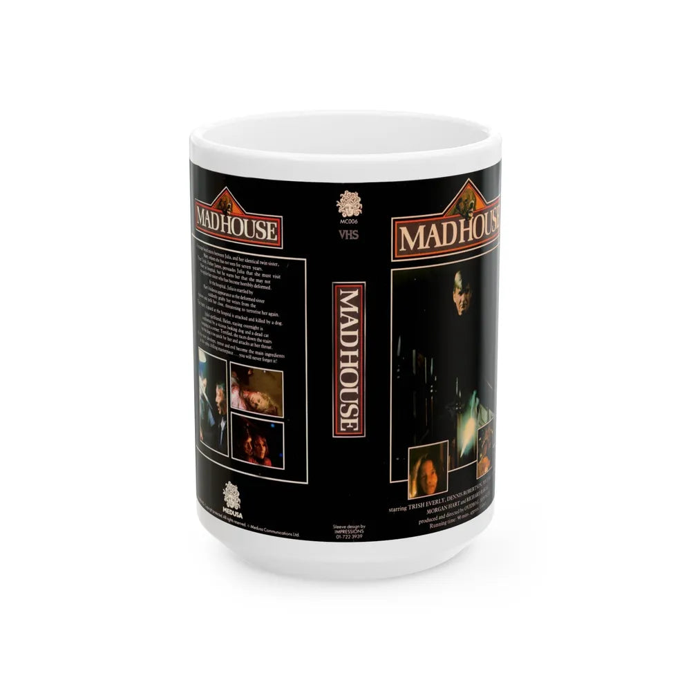 MADHOUSE (VHS COVER) - White Coffee Mug-15oz-Go Mug Yourself