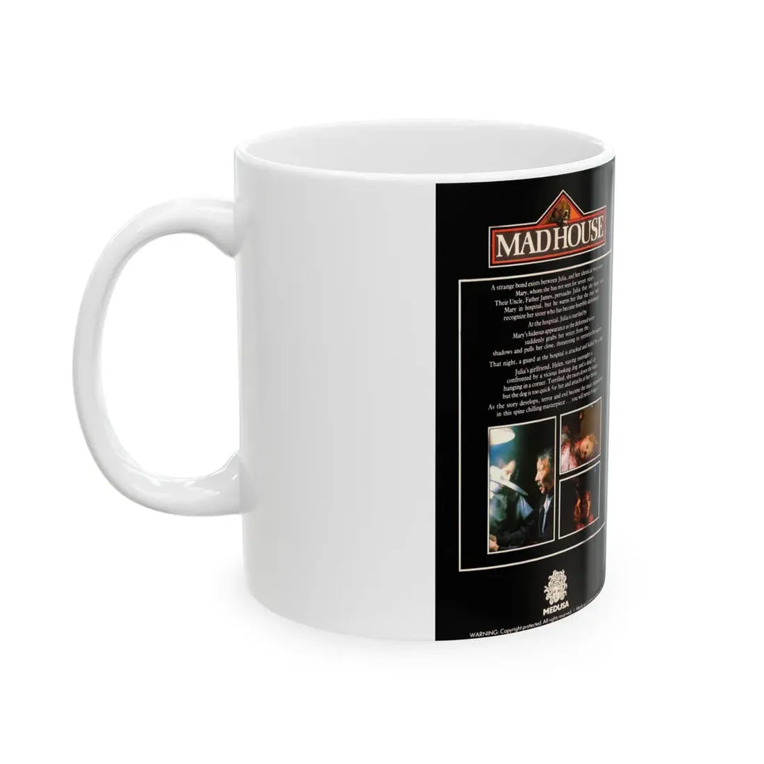 MADHOUSE (VHS COVER) - White Coffee Mug - Go Mug Yourself