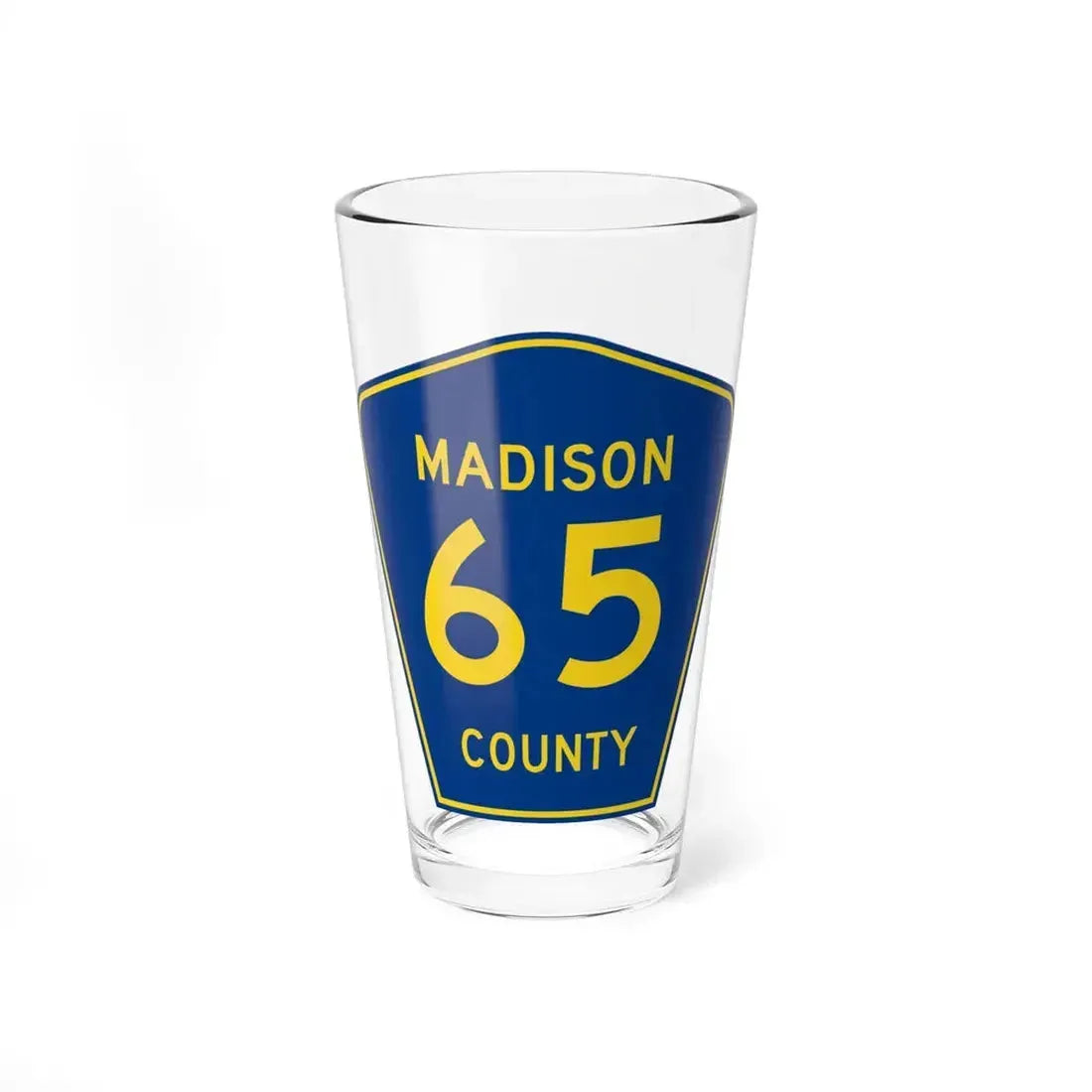Madison County Route 65 AL (Alabama) (Road Sign) Pint Glass 16oz 16oz - Go Mug Yourself