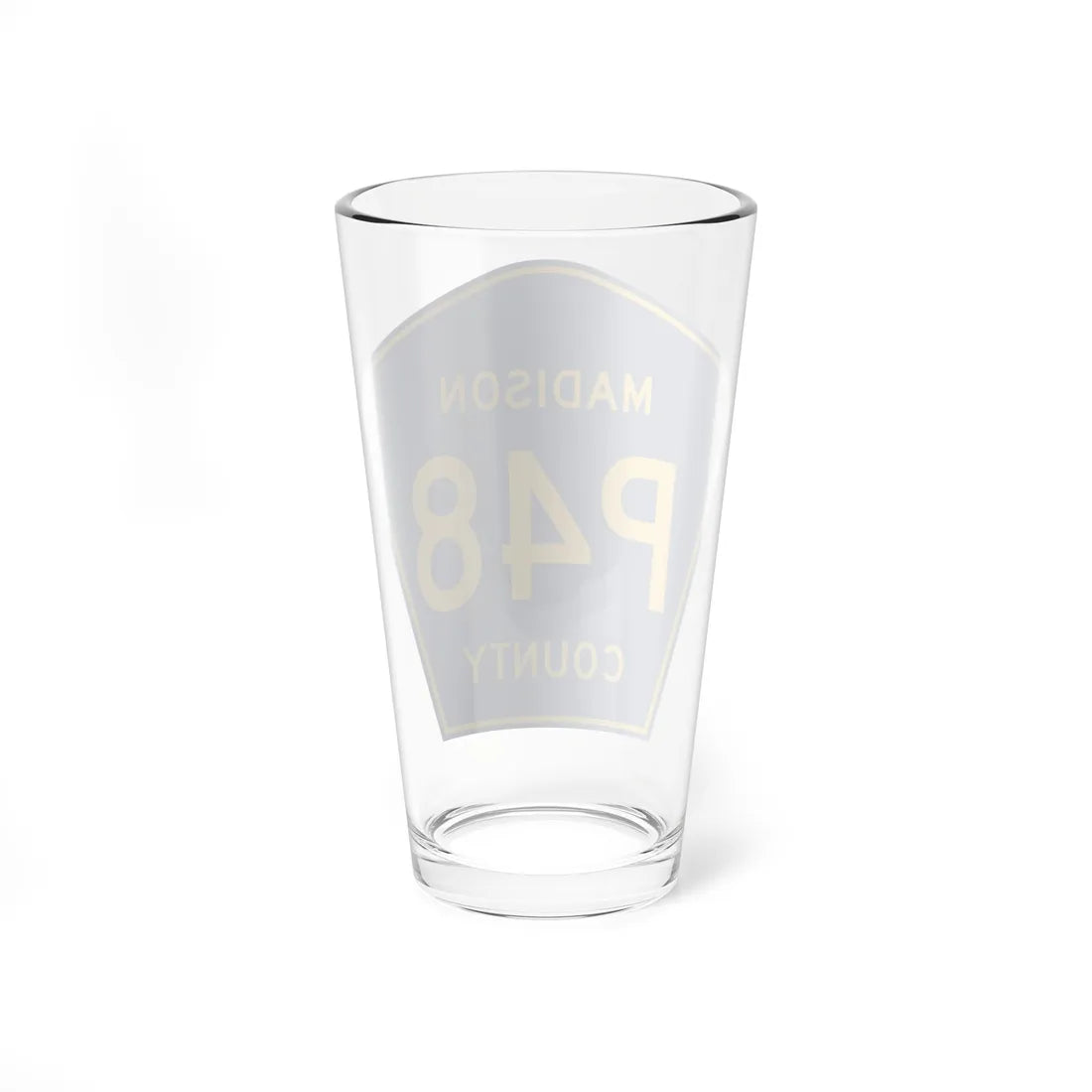 Madison County Route P48 IA (Iowa) (Road Sign) Pint Glass 16oz - Go Mug Yourself