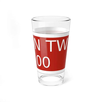 Madison Township Perry County Ohio route shield template (Ohio) (Road Sign) Pint Glass 16oz - Go Mug Yourself