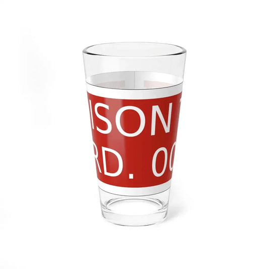 Madison Township Perry County Ohio route shield template (Ohio) (Road Sign) Pint Glss 16oz 16oz - Go Mug Yourself