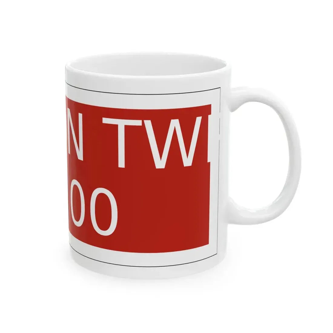 Madison Township Perry County Ohio route shield template (Ohio) (Road Sign) White Coffee Mug - Go Mug Yourself