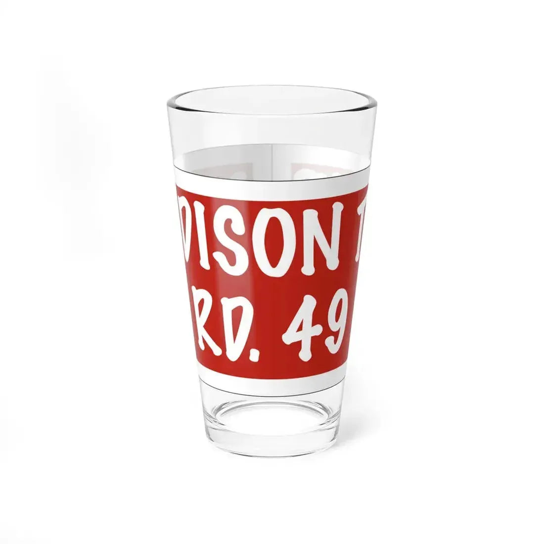 Madison Township Route 49 Perry County Ohio (Ohio) (Road Sign) Pint Glass 16oz 16oz - Go Mug Yourself