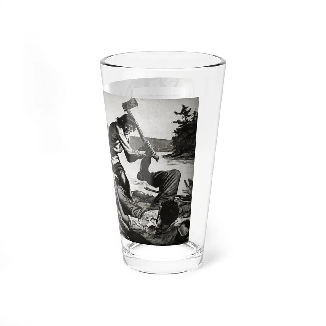 Madman of the Snows, Men's Pictorial, October, 1957 - Pint Glass 16oz - Go Mug Yourself