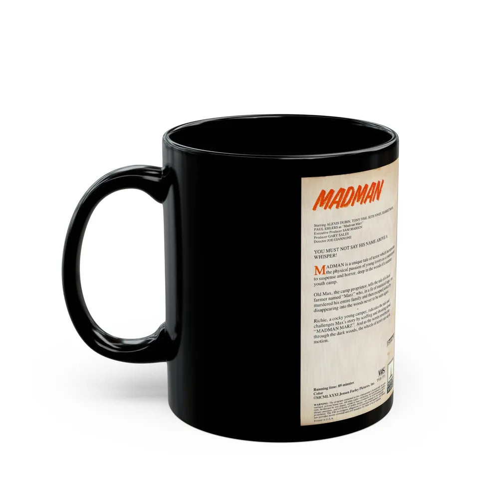 MADMAN (VHS COVER) - Black Coffee Mug-Go Mug Yourself