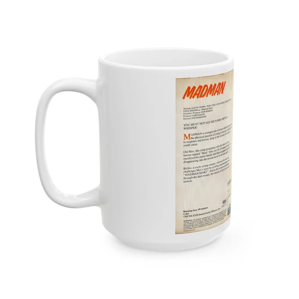 MADMAN (VHS COVER) - White Coffee Mug-Go Mug Yourself