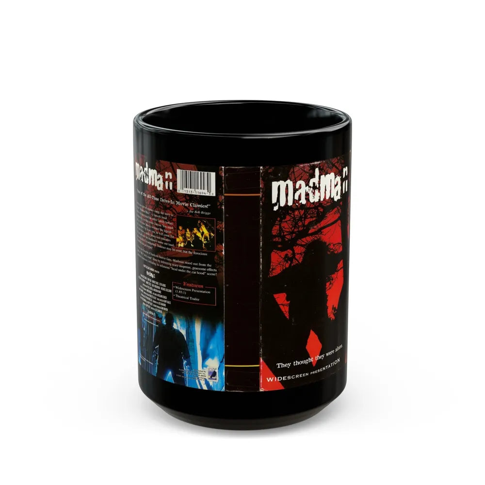 MADMAN WIDESCREEN PRESENTATION (VHS COVER) - Black Coffee Mug-15oz-Go Mug Yourself