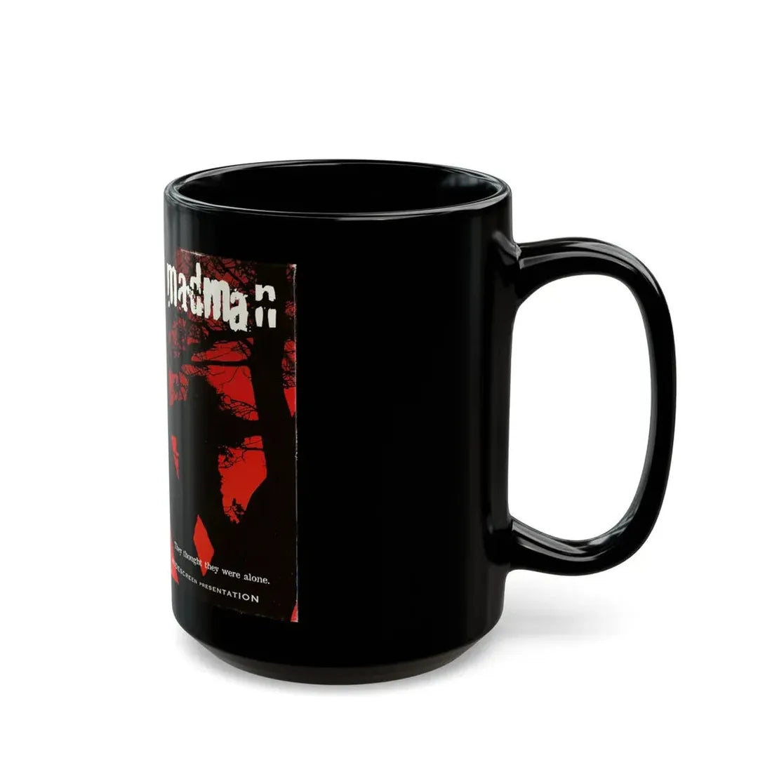MADMAN WIDESCREEN PRESENTATION (VHS COVER) - Black Coffee Mug - Go Mug Yourself
