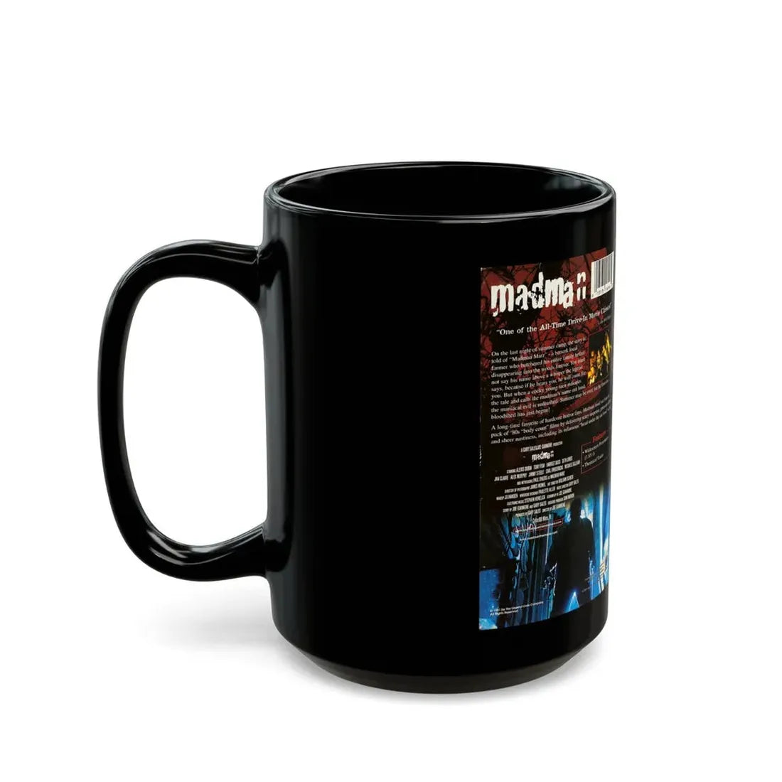 MADMAN WIDESCREEN PRESENTATION (VHS COVER) - Black Coffee Mug - Go Mug Yourself