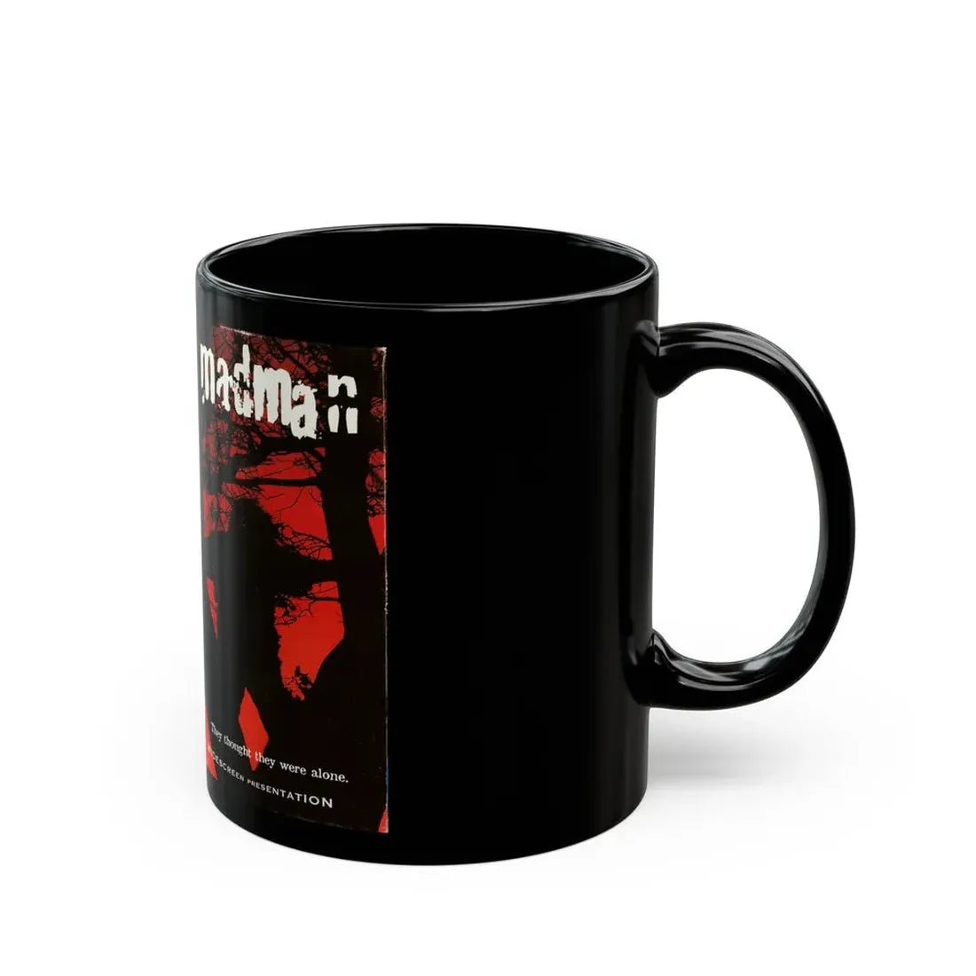 MADMAN WIDESCREEN PRESENTATION (VHS COVER) - Black Coffee Mug - Go Mug Yourself