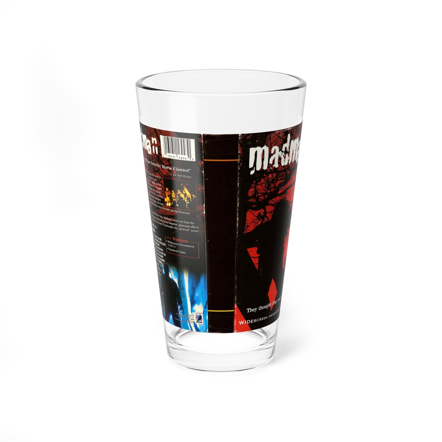 MADMAN WIDESCREEN PRESENTATION (VHS COVER) Pint Glass 16oz-16oz-Go Mug Yourself