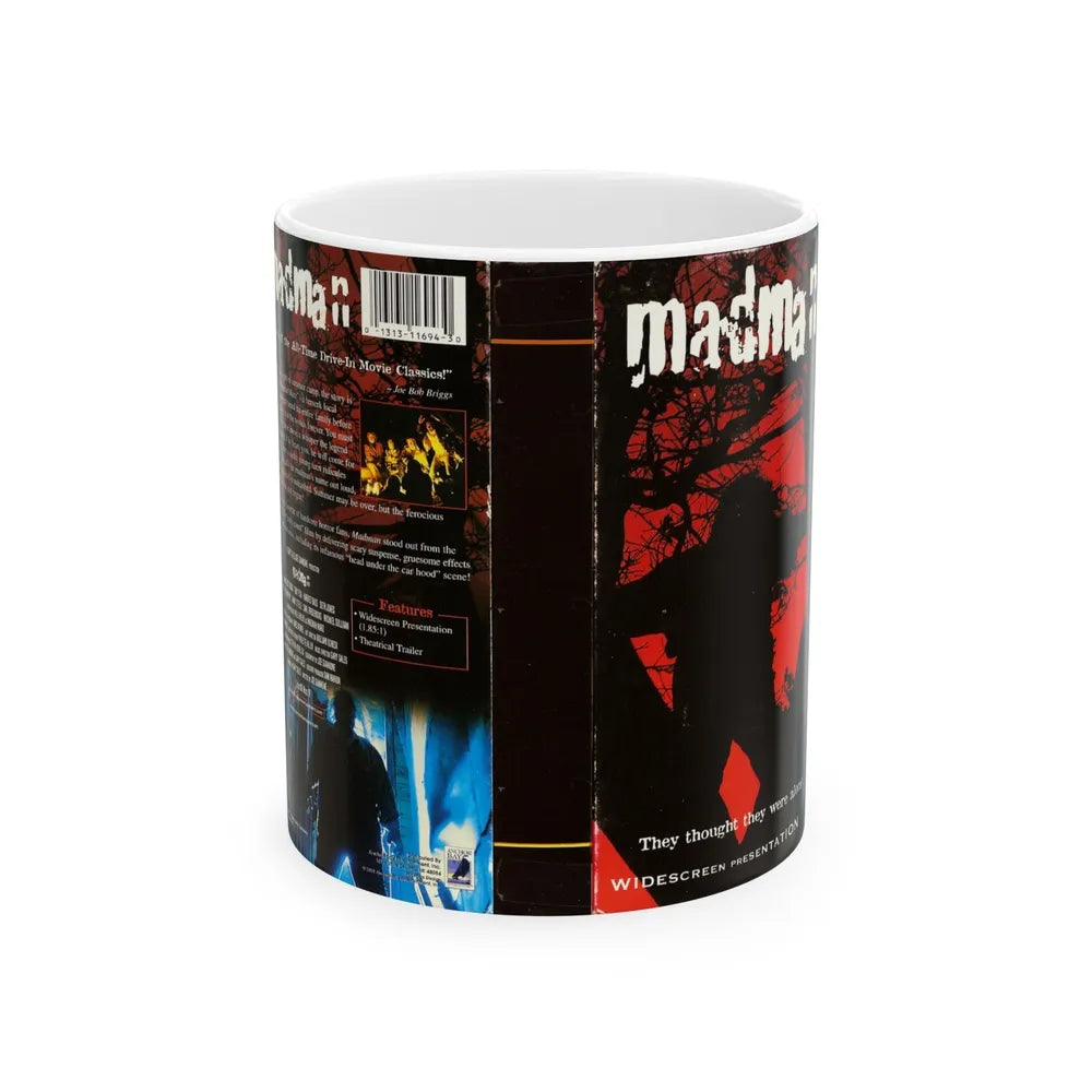 MADMAN WIDESCREEN PRESENTATION (VHS COVER) - White Coffee Mug-11oz-Go Mug Yourself