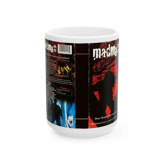 MADMAN WIDESCREEN PRESENTATION (VHS COVER) - White Coffee Mug 15oz - Go Mug Yourself