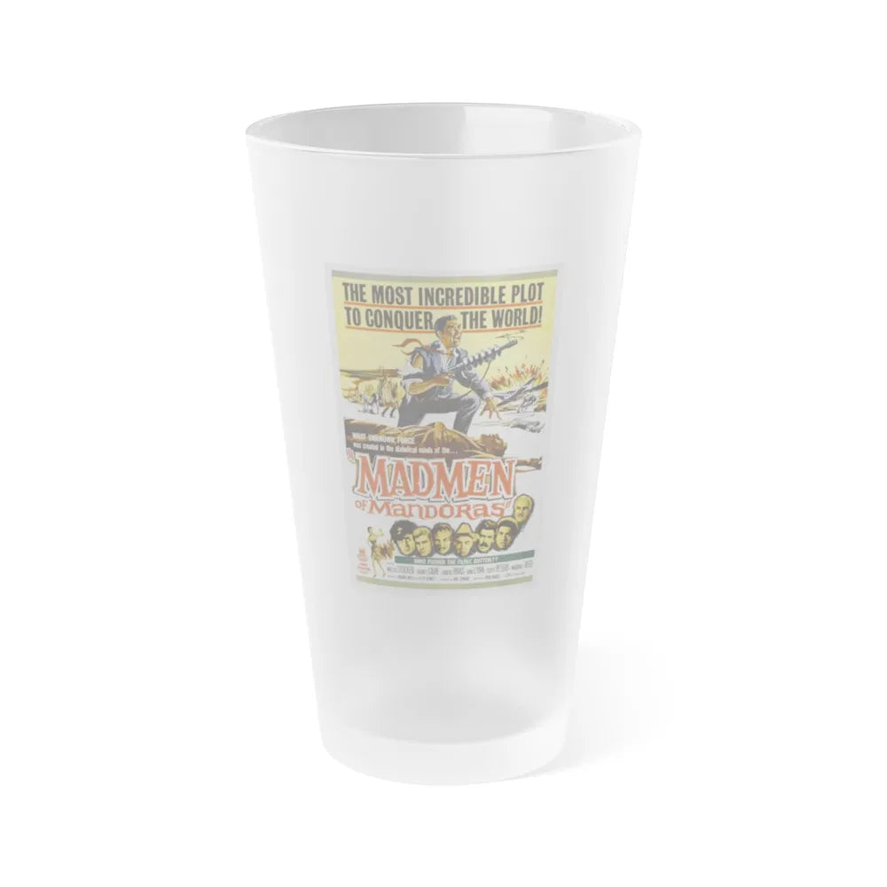 MADMEN OF MANDORAS (THEY SAVED HITLER'S BRAIN) 1963 Movie Poster - Frosted Pint Glass 16oz-Go Mug Yourself