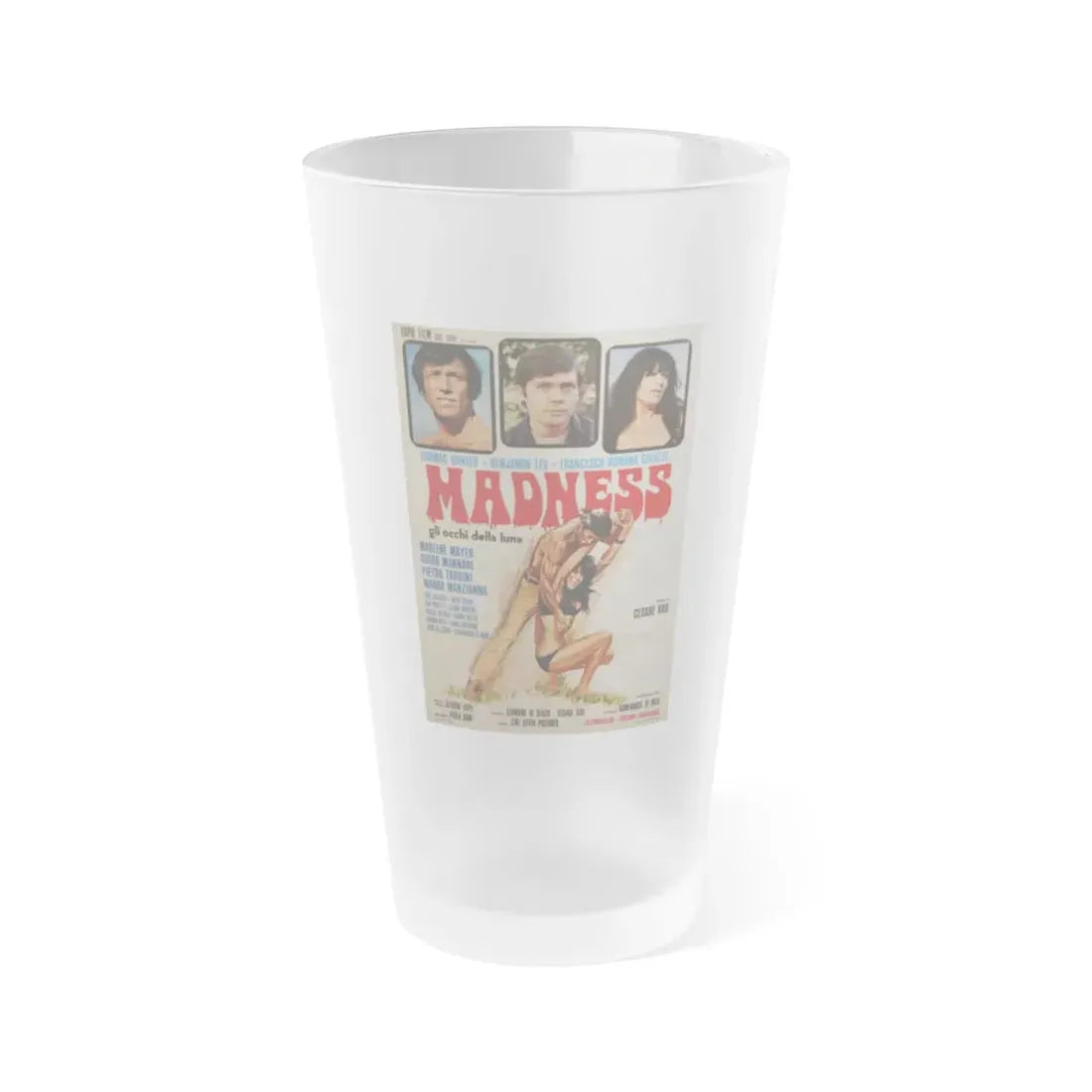 MADNESS 1971 Movie Poster - Frosted Pint Glass 16oz Default Title - Go Mug Yourself