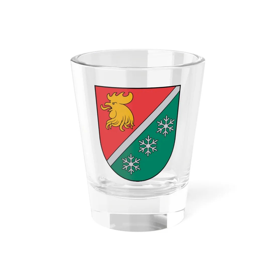 Madonas novada ģerbonis (Latvia) (Coat of Arms) Shot Glass 1.5oz 1.5oz - Go Mug Yourself