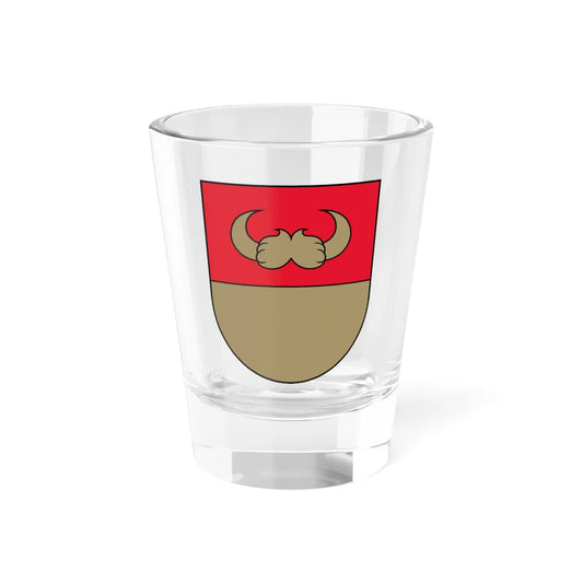 Madonas rajona ģerbonis (Latvia) (Coat of Arms) Shot Glass 1.5oz 1.5oz - Go Mug Yourself
