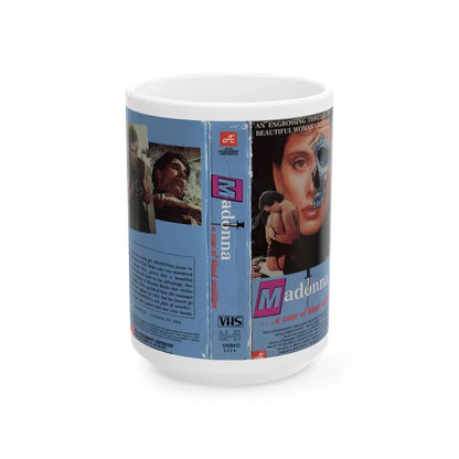 MADONNA A CASE OF BLOOD AMBITION (VHS COVER) - White Coffee Mug 15oz - Go Mug Yourself