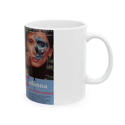 MADONNA A CASE OF BLOOD AMBITION (VHS COVER) - White Coffee Mug - Go Mug Yourself