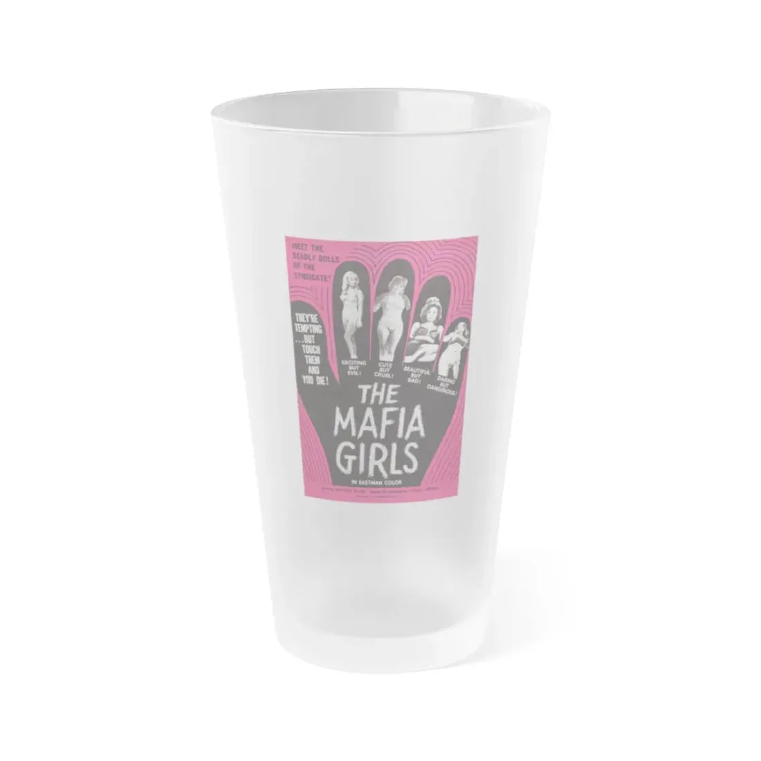 MAFIA GIRLS 1975 Movie Poster - Frosted Pint Glass 16oz Default Title - Go Mug Yourself