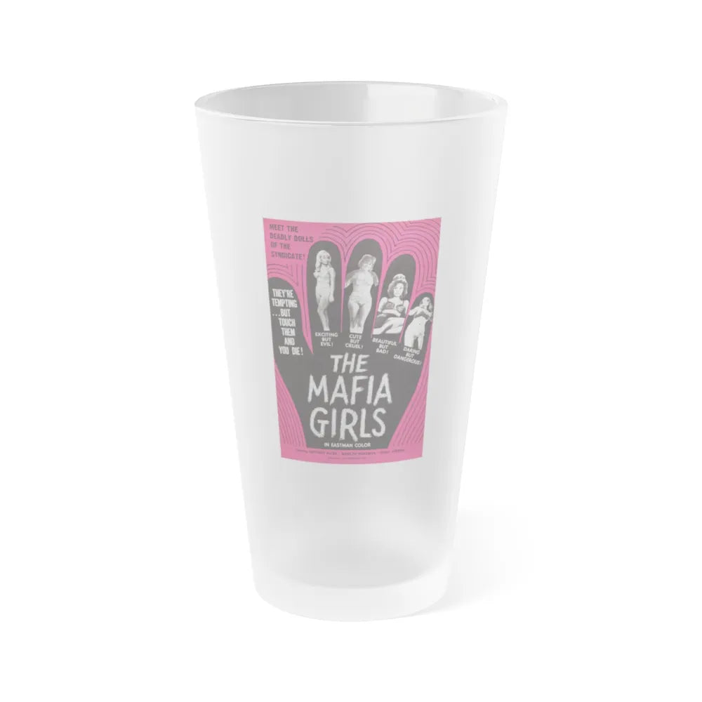 MAFIA GIRLS 1975 Movie Poster - Frosted Pint Glass 16oz-Go Mug Yourself