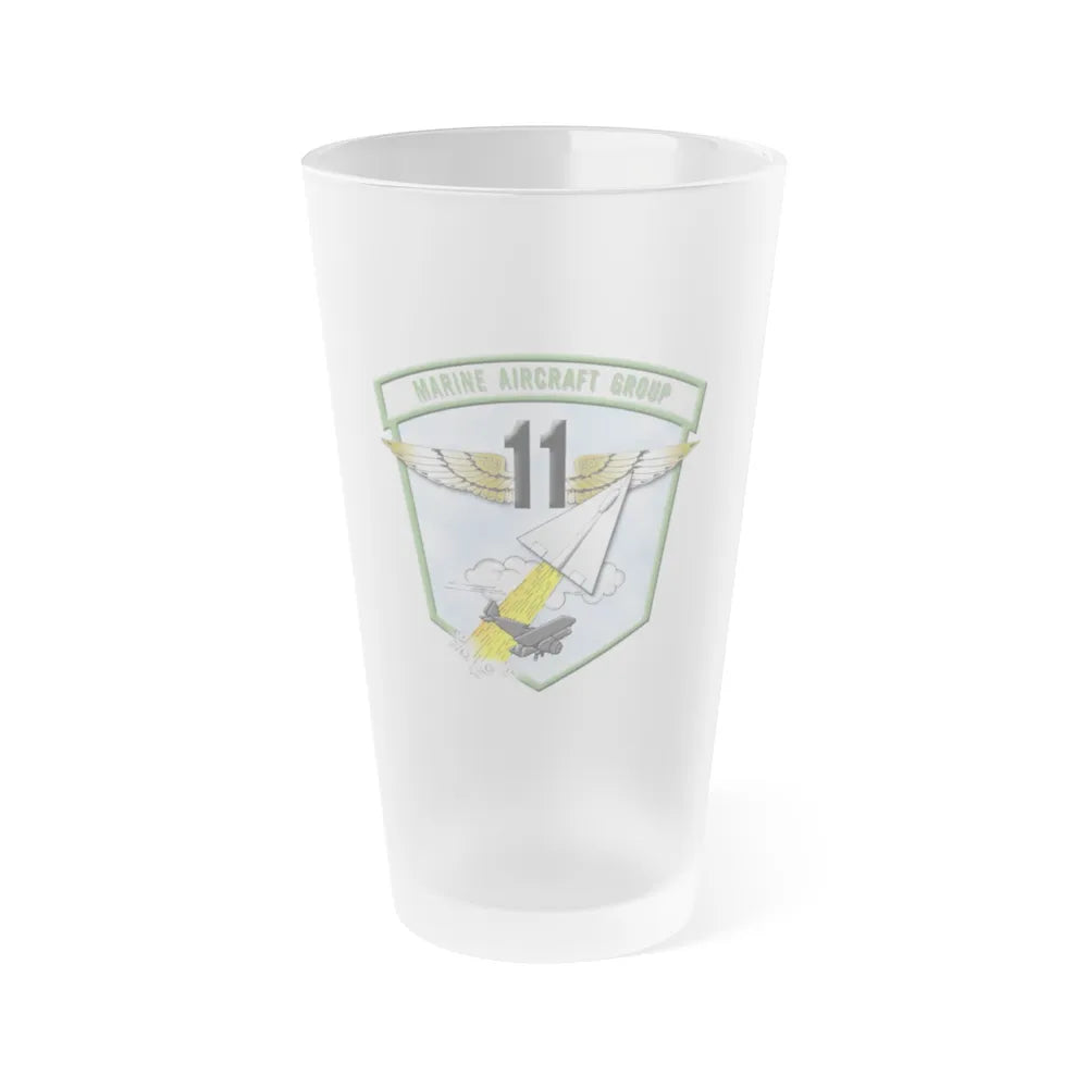 MAG 11 (USMC) Frosted Pint Glass 16oz-Go Mug Yourself