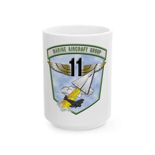 MAG 11 (USMC) White Coffee Mug 15oz - Go Mug Yourself