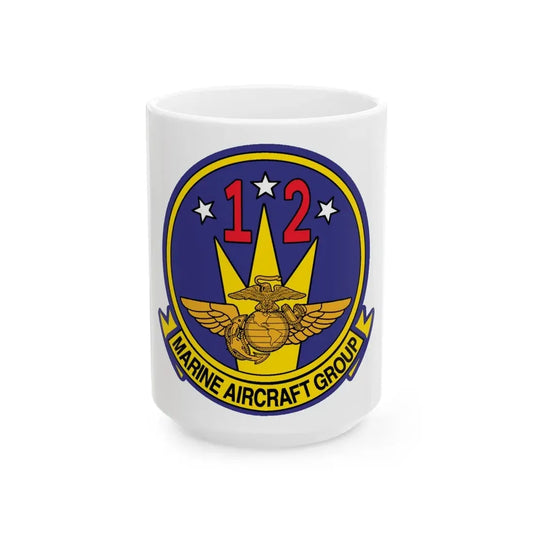MAG 12 (USMC) White Coffee Mug 15oz - Go Mug Yourself