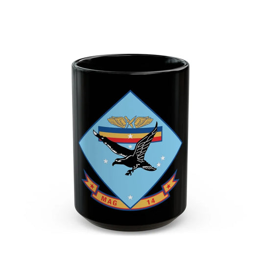 MAG 14 (USMC) Black Coffee Mug-15oz-Go Mug Yourself