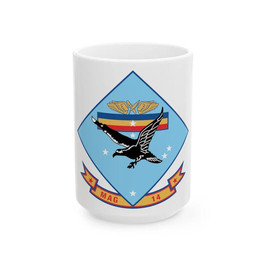 MAG 14 (USMC) White Coffee Mug-15oz-Go Mug Yourself