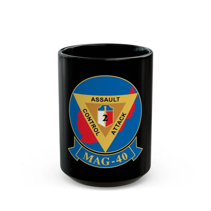 MAG 40 1 (USMC) Black Coffee Mug-15oz-Go Mug Yourself