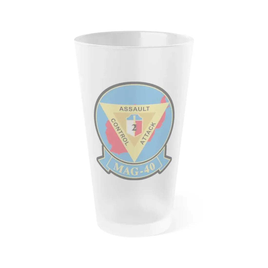 MAG 40 1 (USMC) Frosted Pint Glass 16oz Default Title - Go Mug Yourself
