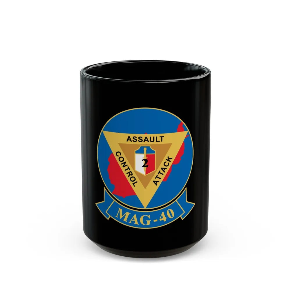 MAG 40 (USMC) Black Coffee Mug-15oz-Go Mug Yourself