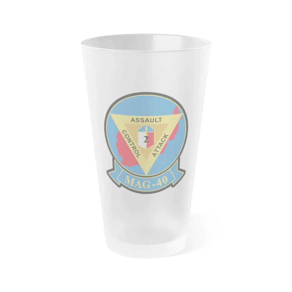 MAG 40 (USMC) Frosted Pint Glass 16oz-Go Mug Yourself