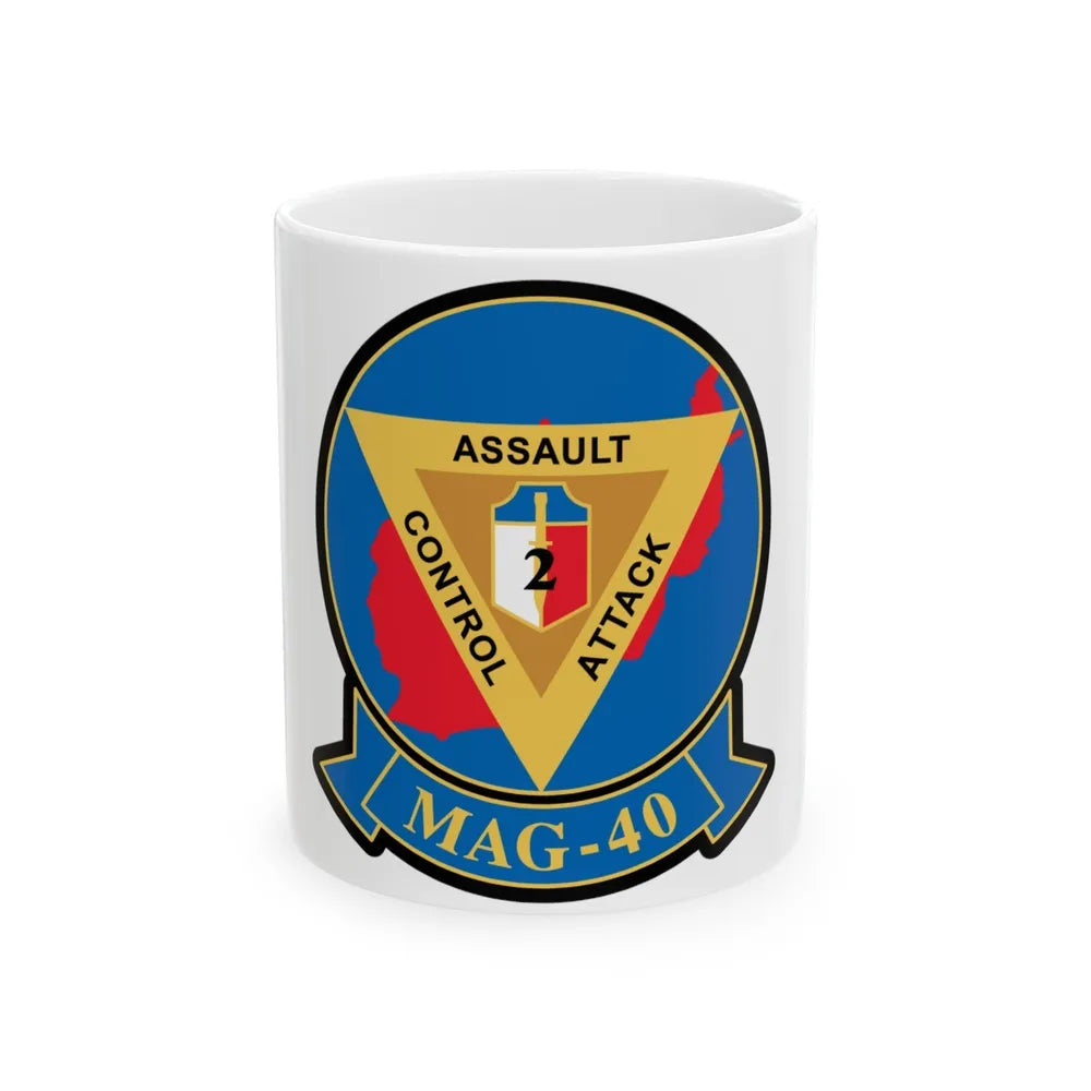 MAG 40 (USMC) White Coffee Mug-11oz-Go Mug Yourself