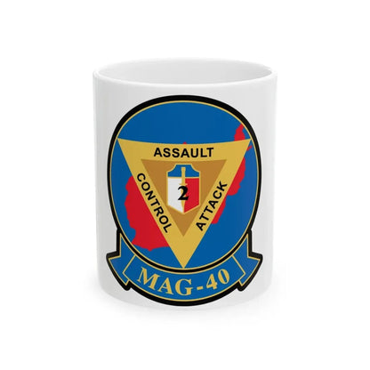 MAG 40 (USMC) White Coffee Mug 11oz - Go Mug Yourself