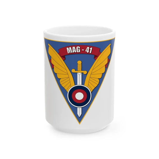 MAG 41 (USMC) White Coffee Mug 15oz - Go Mug Yourself