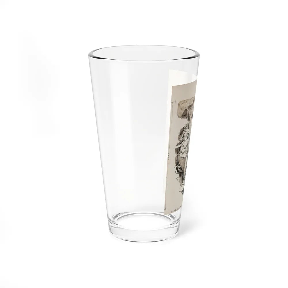 Magazine Illustration (2) - Pint Glass 16oz-Go Mug Yourself