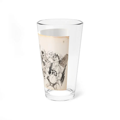 Magazine Illustration (3) - Pint Glass 16oz-Go Mug Yourself