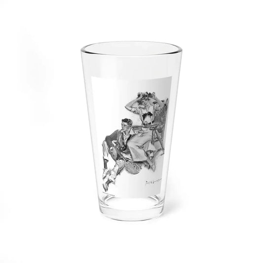 Magazine Illustration_1 - Pint Glass 16oz 16oz - Go Mug Yourself
