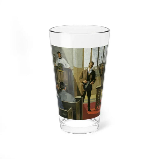 Magazine Story Illustration, c.1950 - Pint Glass 16oz 16oz - Go Mug Yourself