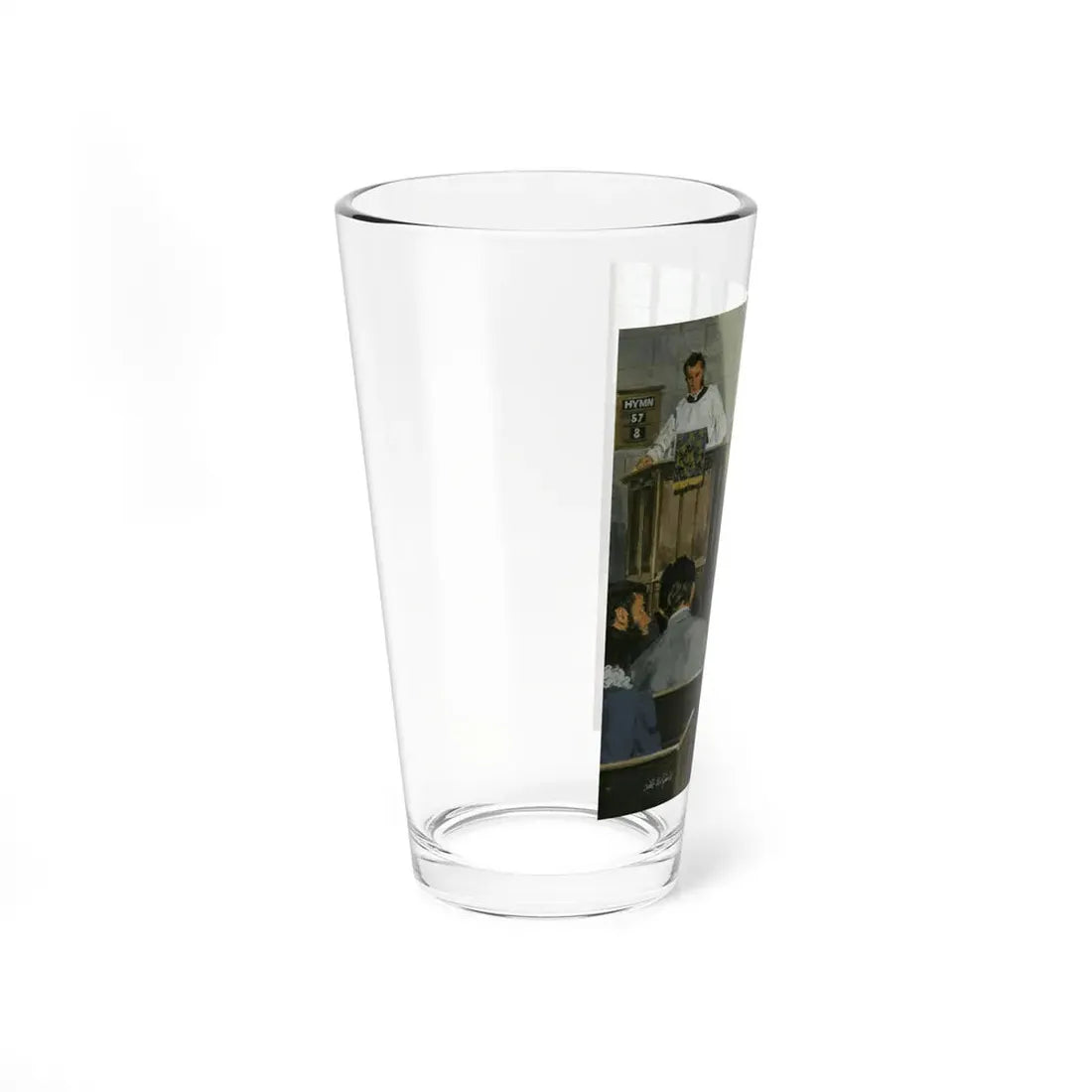 Magazine Story Illustration, c.1950 - Pint Glass 16oz - Go Mug Yourself