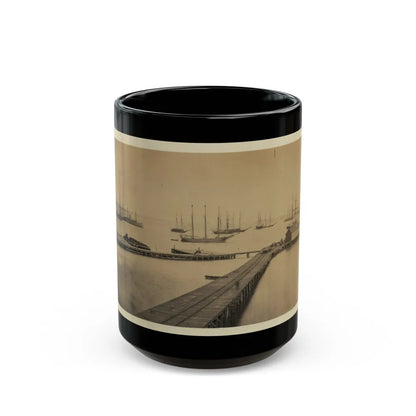 Magazine Wharf, City Point; January 1865 (U.S. Civil War) Black Coffee Mug-15oz-Go Mug Yourself