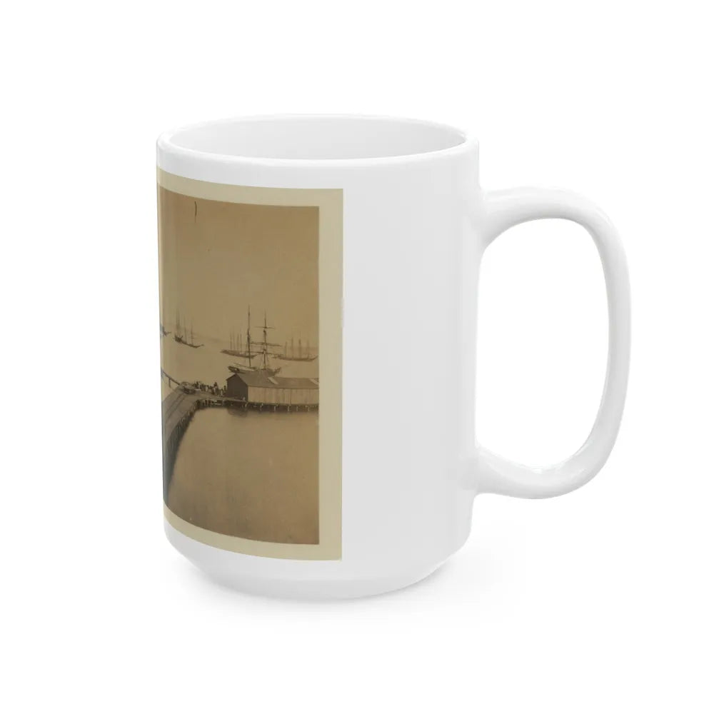 Magazine Wharf, City Point; January 1865 (U.S. Civil War) White Coffee Mug-Go Mug Yourself