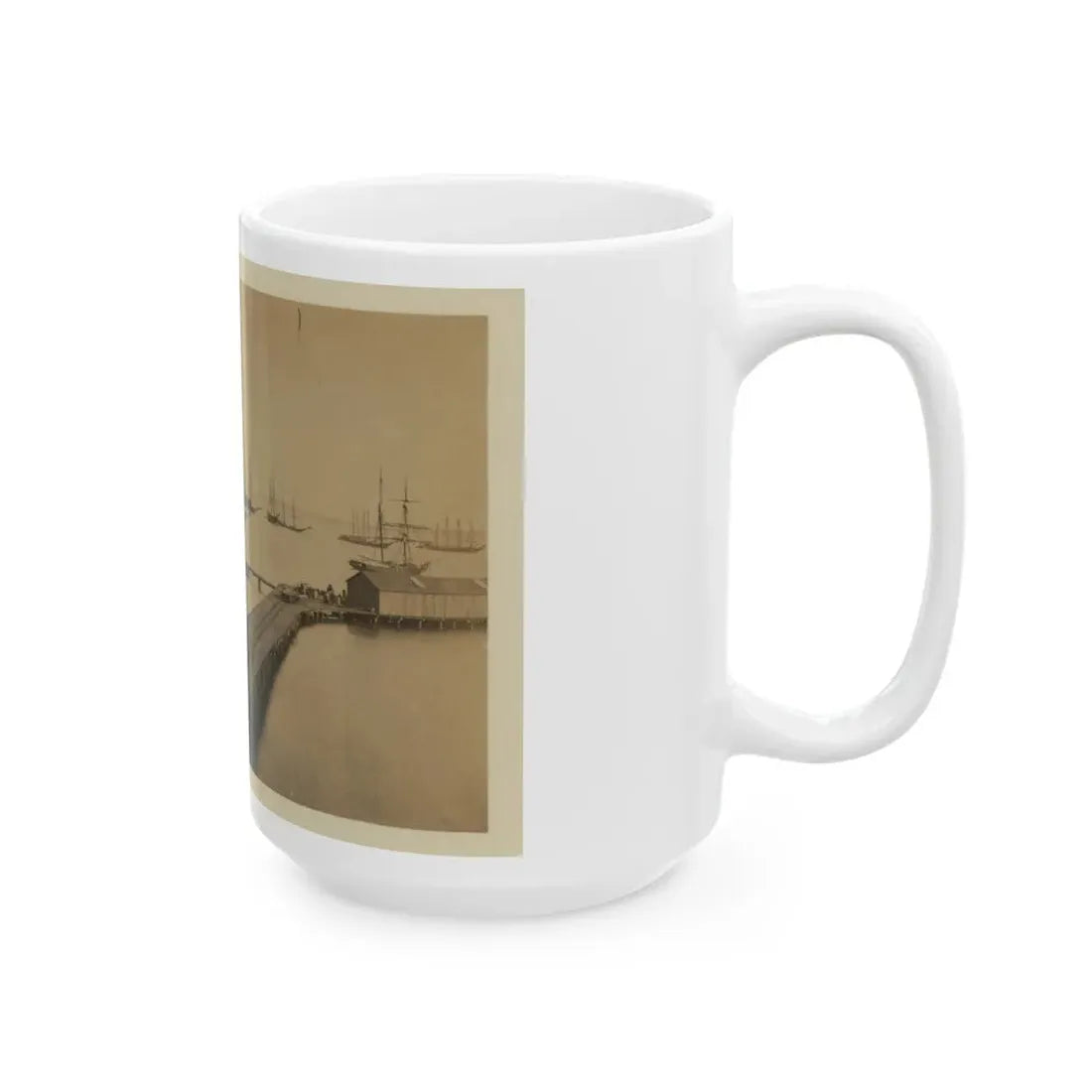 Magazine Wharf, City Point; January 1865 (U.S. Civil War) White Coffee Mug - Go Mug Yourself