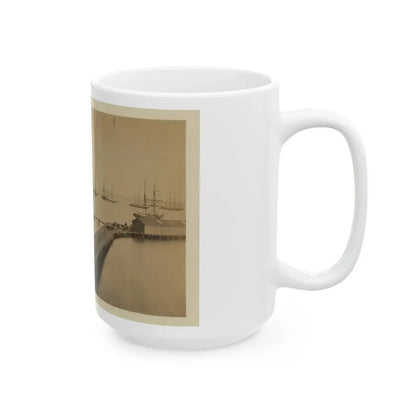 Magazine Wharf, City Point; January 1865 (U.S. Civil War) White Coffee Mug - Go Mug Yourself