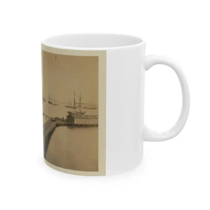 Magazine Wharf, City Point; January 1865 (U.S. Civil War) White Coffee Mug - Go Mug Yourself