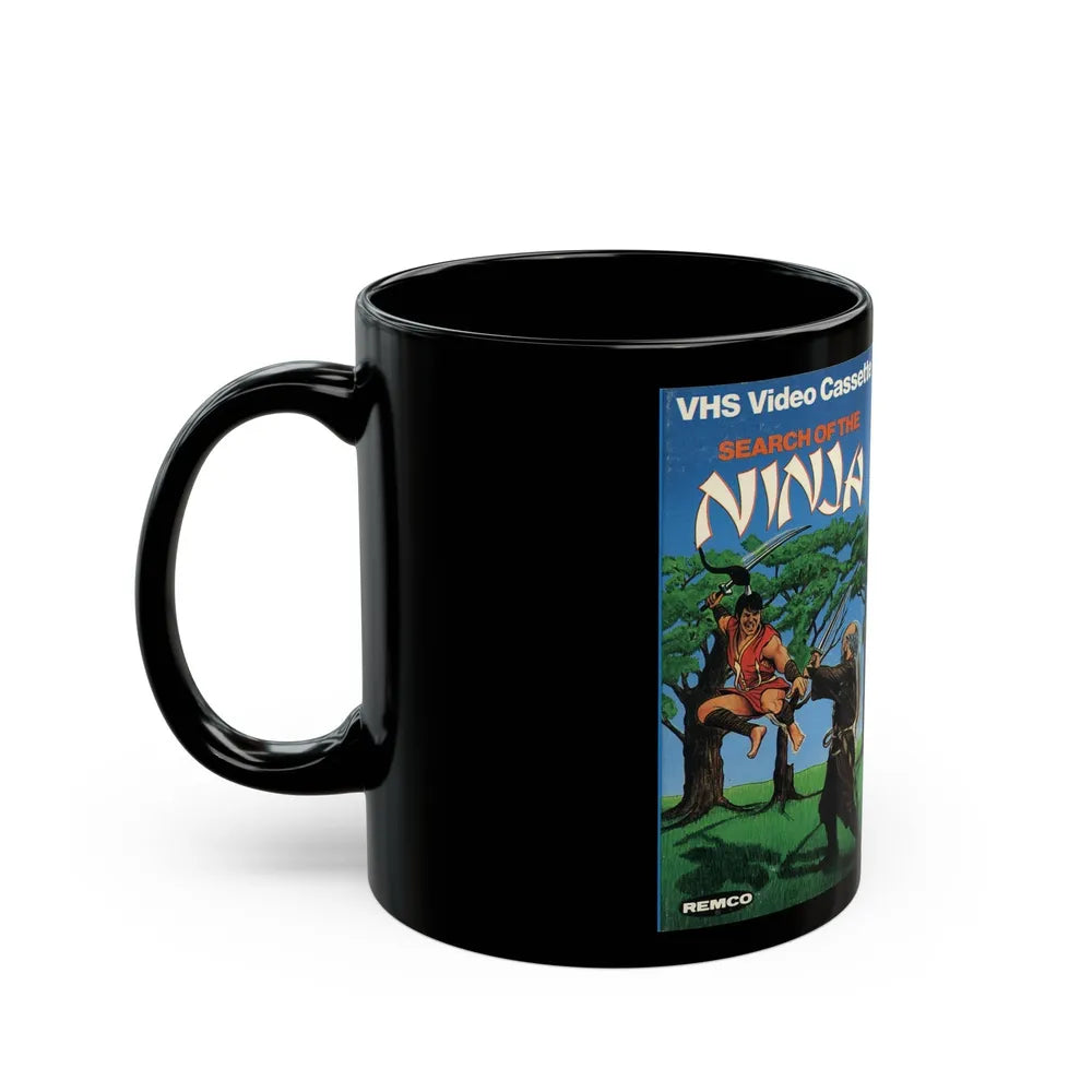 MAGIC OF THE NINJA AND SEARCH OF THE NINJA (VHS COVER) - Black Coffee Mug-Go Mug Yourself