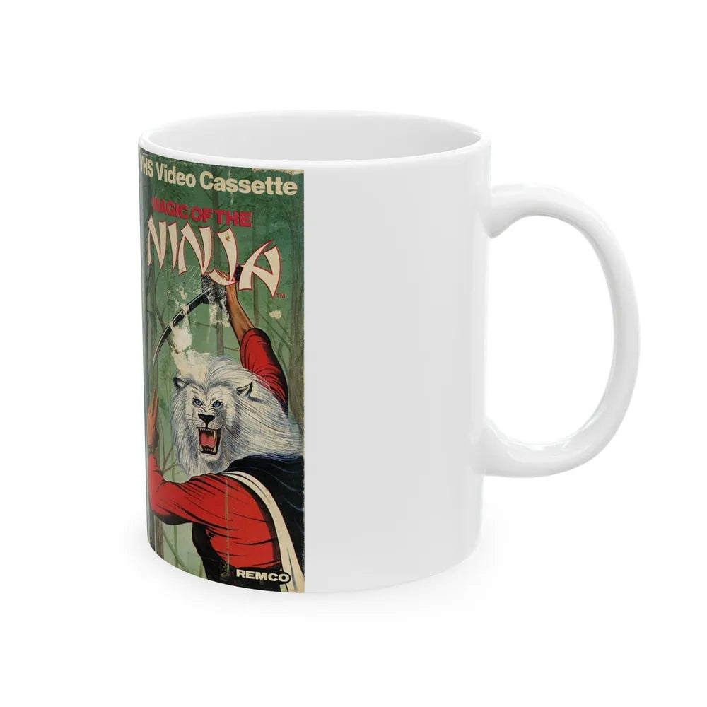 MAGIC OF THE NINJA AND SEARCH OF THE NINJA (VHS COVER) - White Coffee Mug-Go Mug Yourself